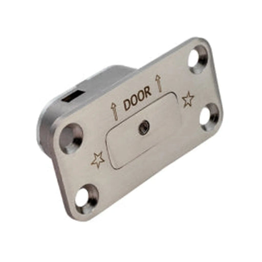 Emergency Release Doorstop C/W Screws - Satin Stainless Steel