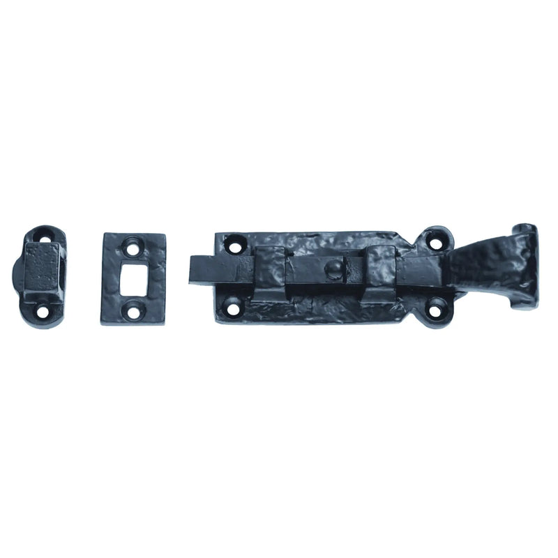 Straight Door Bolt - Black Antique 195MM
