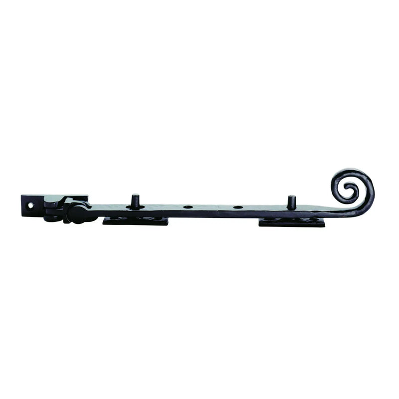 260Mm Curly Tail Casement Stay - Black Antique 254MM