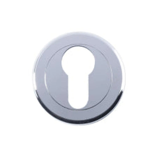 Escutcheon - Euro Profile - Screw-On Round Rose - Polished Chrome 52