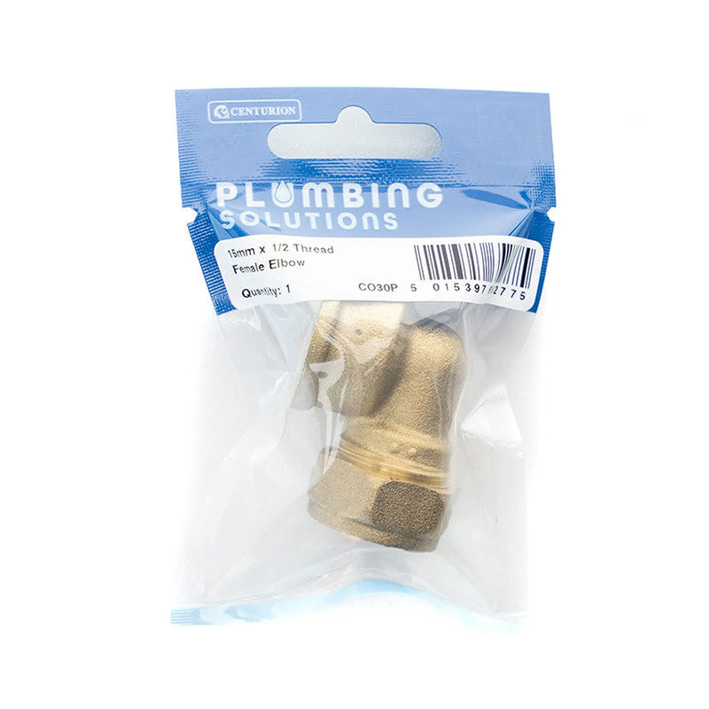 Centurion 15mm x 1/2 Thread Female Elbow - Pack of 5