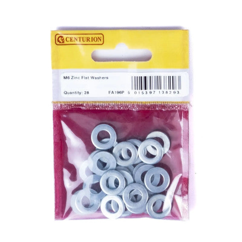 Centurion M6 ZP Flat Washers (Pack of 28) - Pack of 5