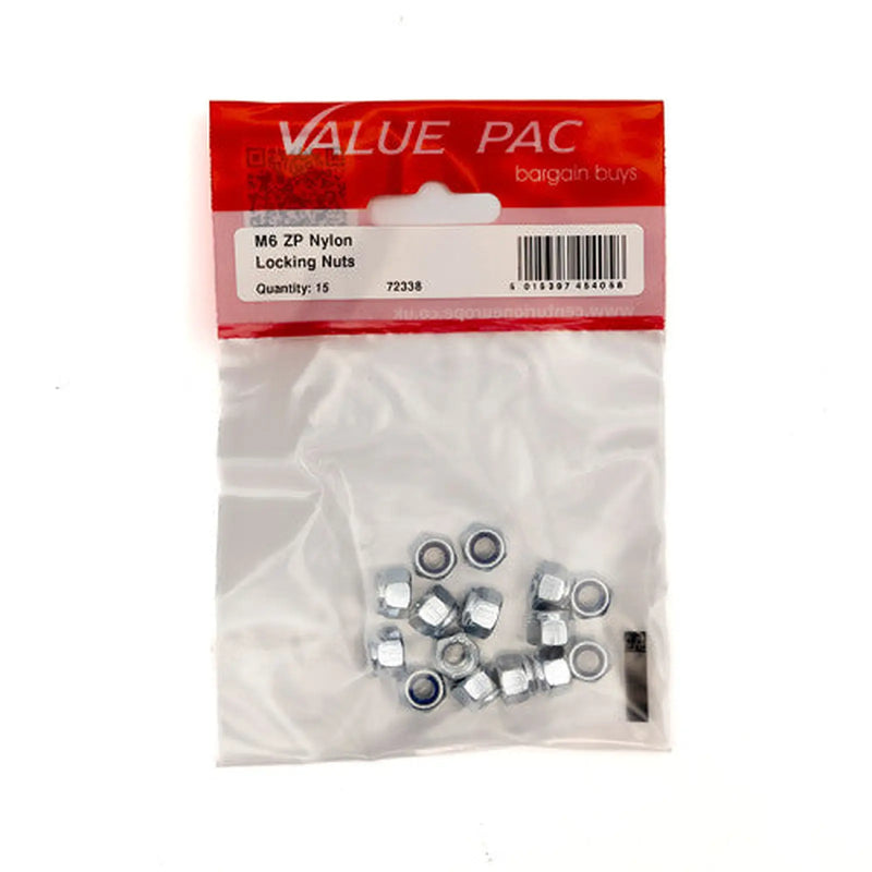 Centurion M6 ZP Nylon Locking Nuts (Pack of 15) - Pack of 10