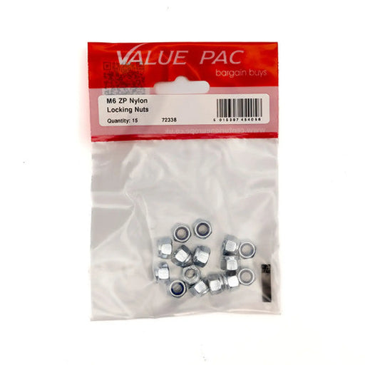 Centurion M6 ZP Nylon Locking Nuts (Pack of 15) - Pack of 10