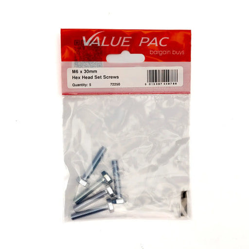 Centurion M6 x 30mm Hex Head Set Screws (Pack of 5) - Pack of 10