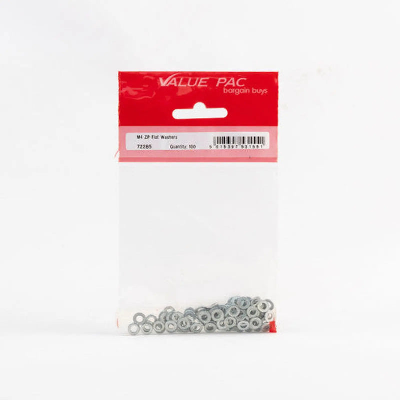 Centurion M4 ZP Flat Washers 100pk - Pack of 10