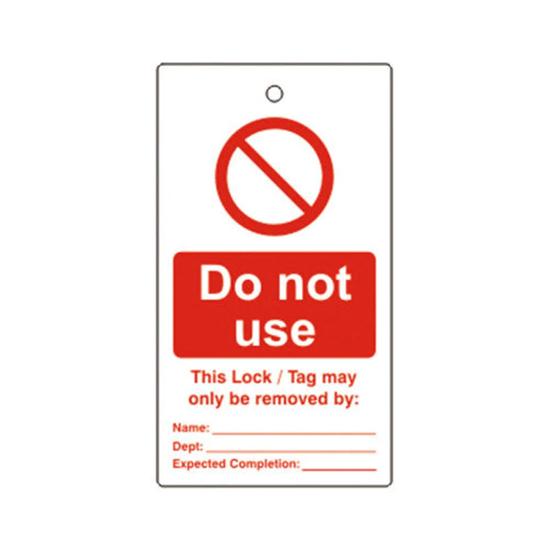 Centurion 'Do Not Use' Lockout Tag (Single Sided, 10 Pack)