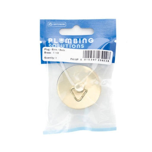 Centurion Sink & Bath Plug - Brass - 1 1/2" - Pack of 5