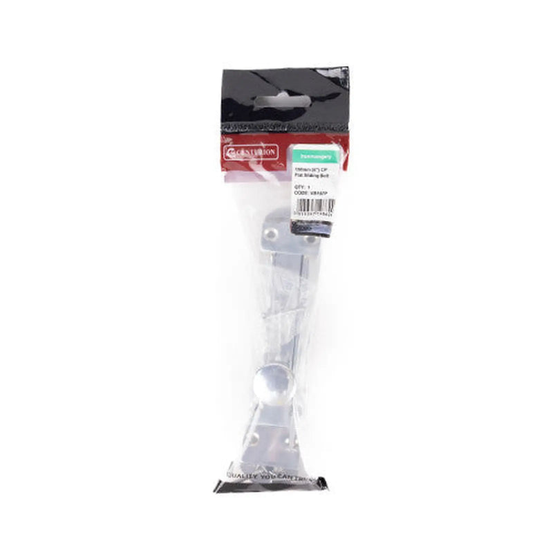 Centurion Flat Slide Bolt, Chrome Plated, 150mm - Pack of 5