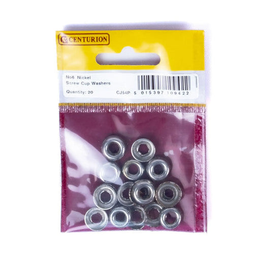 Centurion No 6 NP Screw Cup Washers (Pack of 20) - Pack of 5
