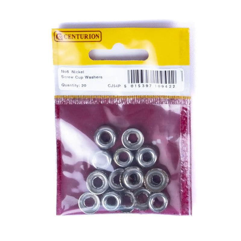 Centurion No 6 NP Screw Cup Washers (Pack of 20) - Pack of 5