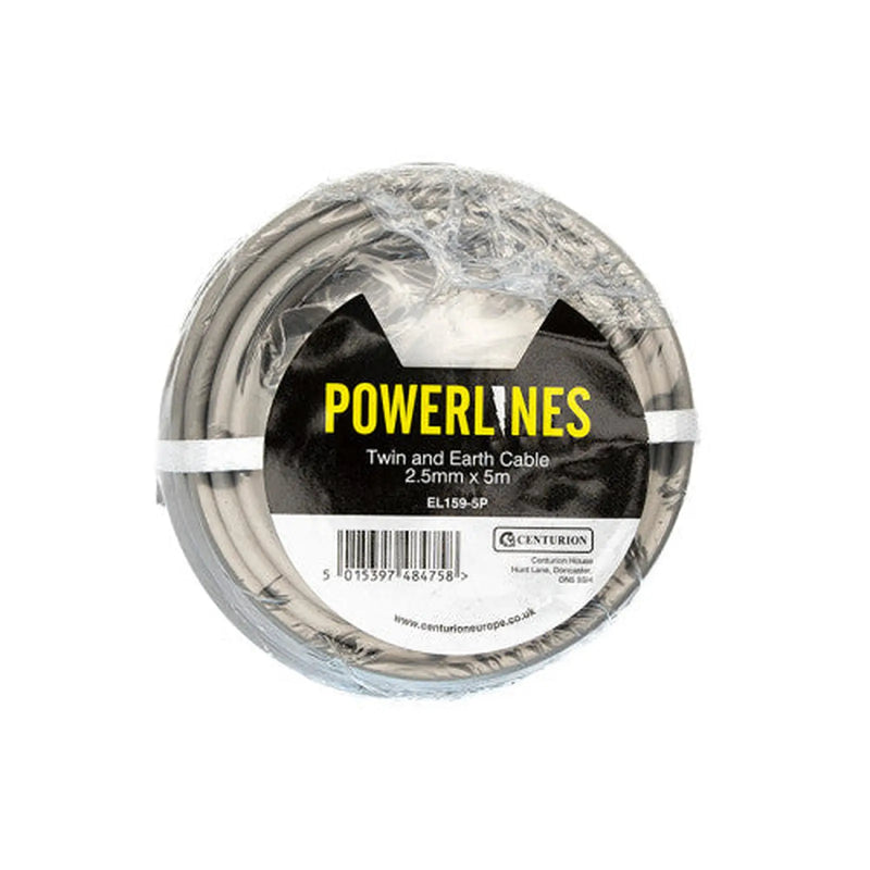 Centurion Twin and Earth Cable, 2.5mm x 5m