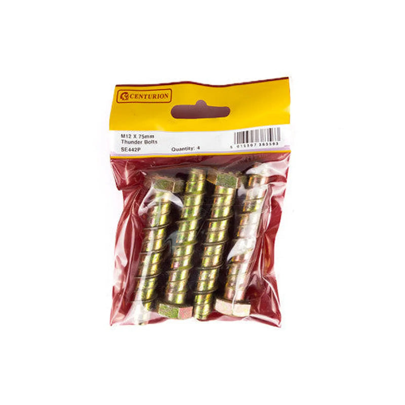 Centurion M12 X 75mm Thunder Bolts (Pack of 4) - Pack of 5