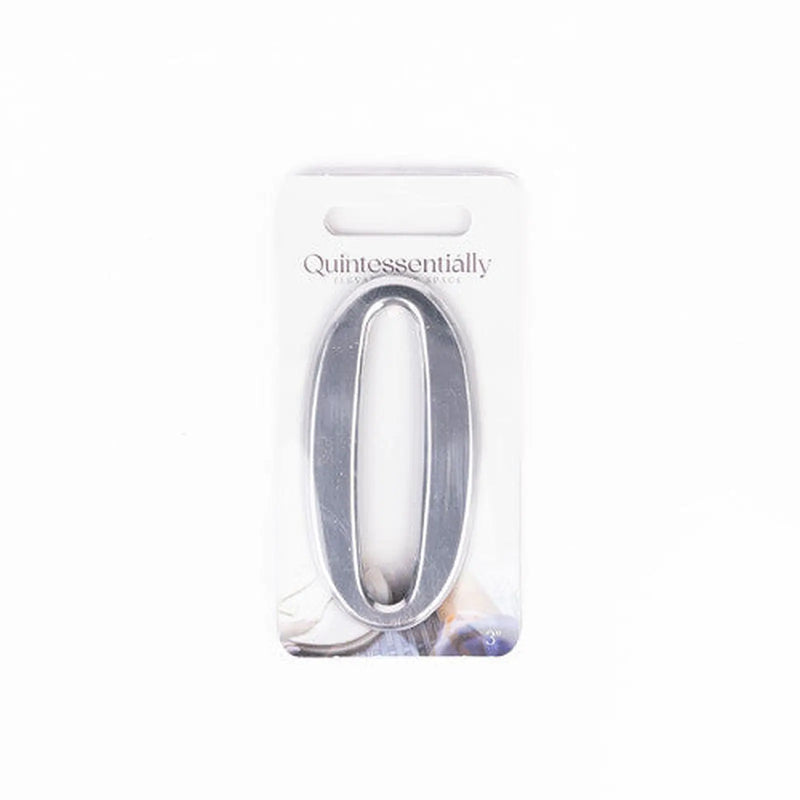 Centurion 3" Silver Effect Numeral 0 - Pack of 5