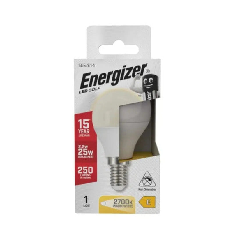 Centurion Energizer - LED Bulb - Golf 2.2W 250LM Opal E14 Warm White - Pack of 12