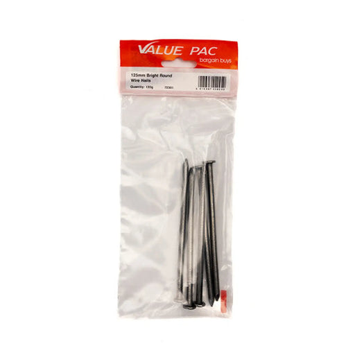 Centurion 125mm Round Wire Nails - (120g Pack) - Pack of 10