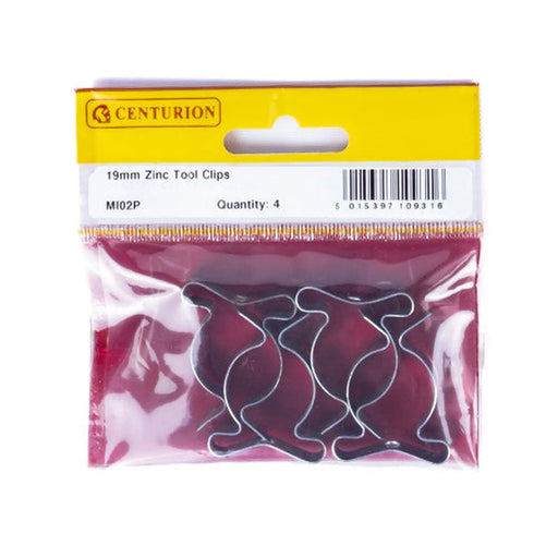 Centurion 19mm ZP Tool Clips (Pack of 4) - Pack of 5