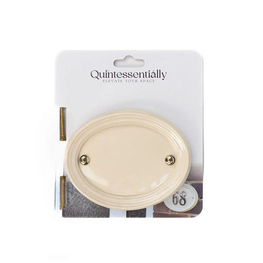 Centurion Small White Oval Plaque - Pack of 2
