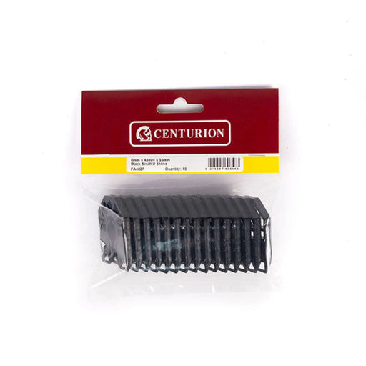 Centurion 6mm x 43mm x 55mm Black Small 'U' Shim x 15 - Pack of 5