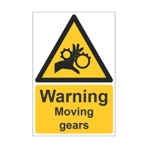 Centurion Warning Moving gears - SAV (200 x 300mm) - Min Order 2