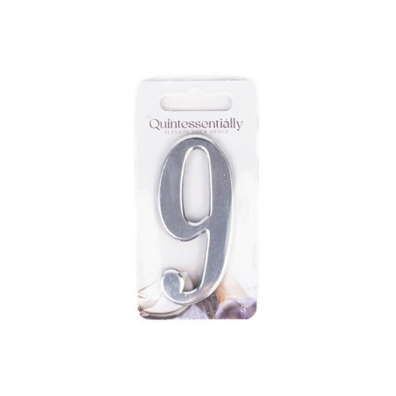 Centurion 2" Silver Effect Numeral 9 - Pack of 5