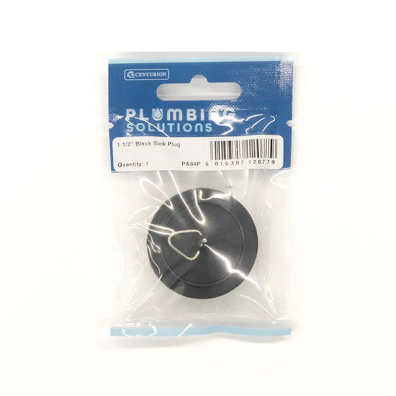 Centurion Sink & Bath Plug - 1 1/2" - Black - Pack of 5