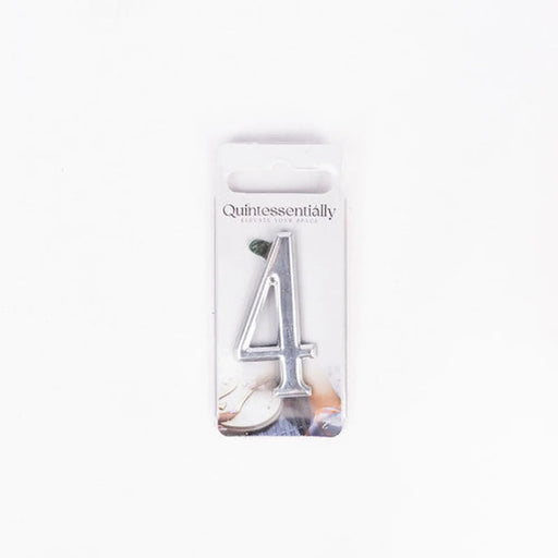 Centurion 2" Silver Effect Numeral 4 - Pack of 5