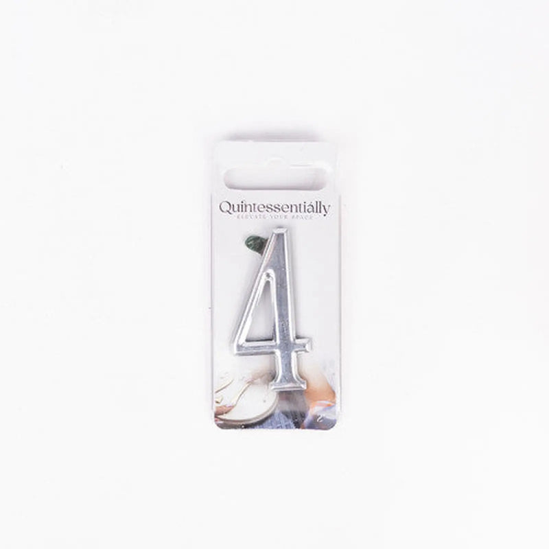 Centurion 2" Silver Effect Numeral 4 - Pack of 5