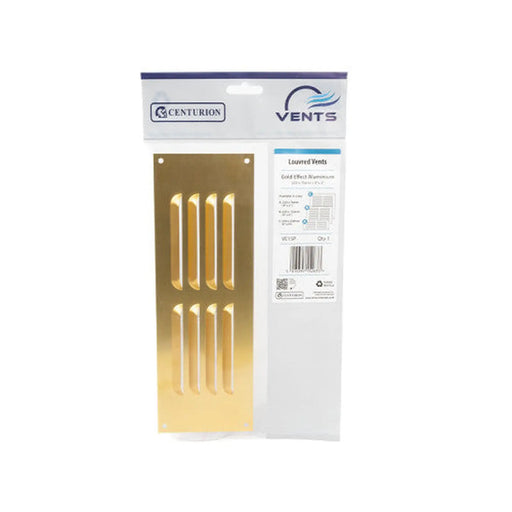 Centurion Louvre Vent - Gold Aluminum - 229 x 76mm - Pack of 5