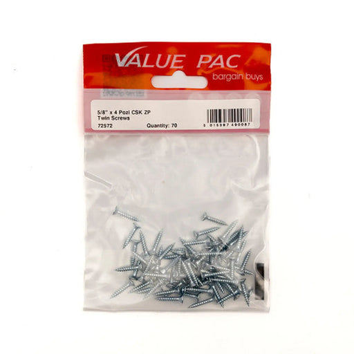 Centurion 5/8" x 4 Pozi CSK ZP Twin Screws (Pack of 70) - Pack of 10