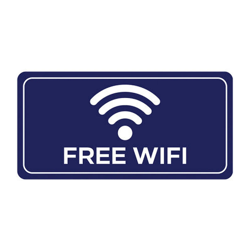 Centurion Free Wifi Sign - PP (200 x 100mm) - Min Order 4