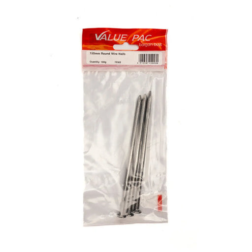 Centurion 150mm Round Wire Nails - (100g Pack) - Pack of 10