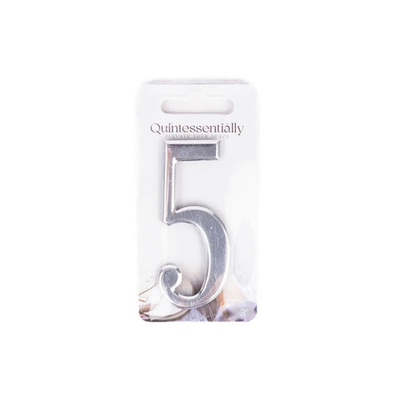 Centurion 3" Silver Effect Numeral 5 - Pack of 5