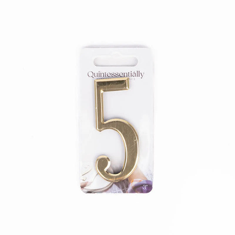 Centurion 3" Gold Effect Numeral 5 - Pack of 5