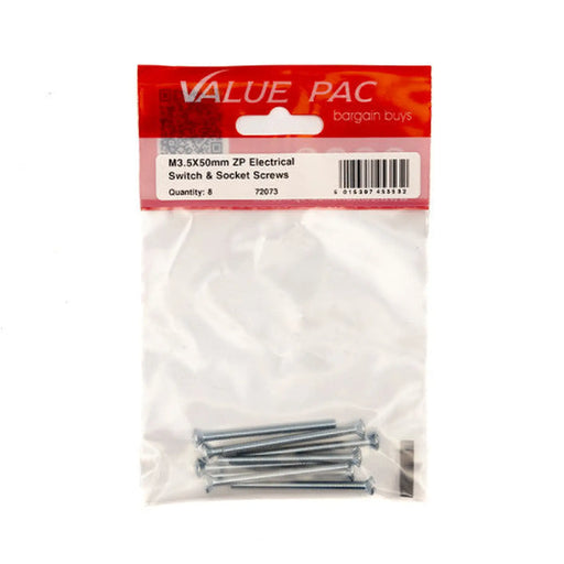 Centurion M3.5 x 50mm ZP Electrical Switch & Socket Screws (Pack of 8) - Pack of 10
