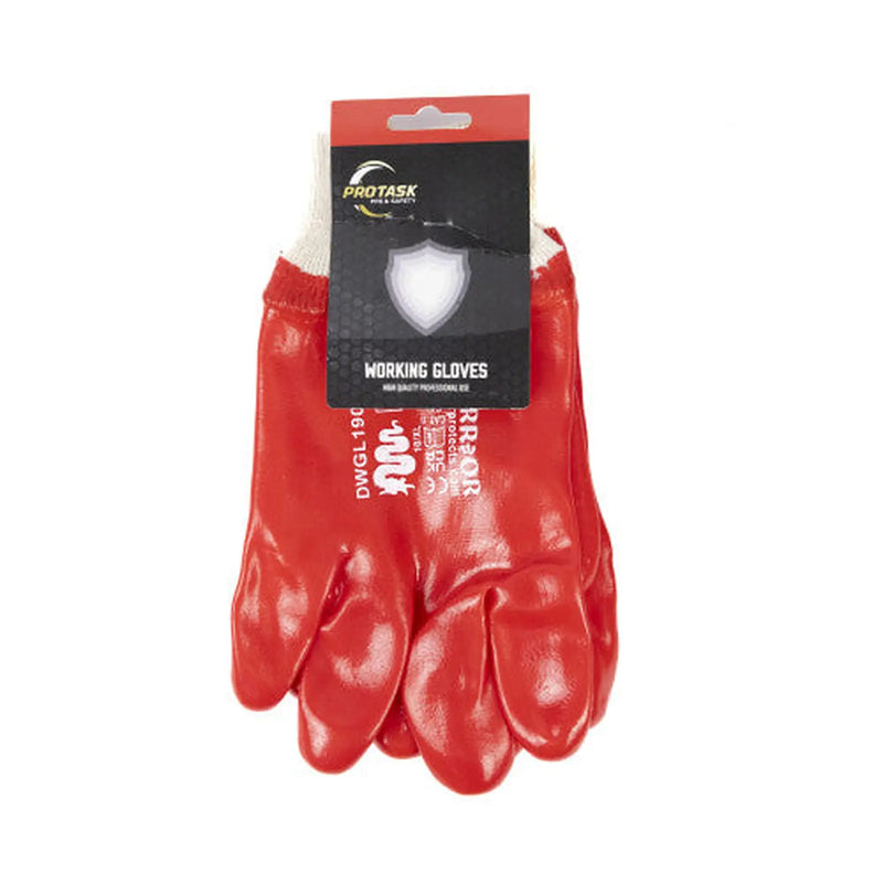 Centurion PVC Knit Wrist Gloves - X-Large - Red - Pack of 5