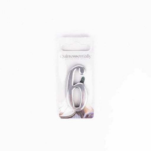 Centurion 2" Silver Effect Numeral 6 - Pack of 5