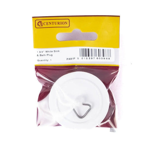 Centurion Plug - Sink Bath - White - 1 3/4" - Pack of 5