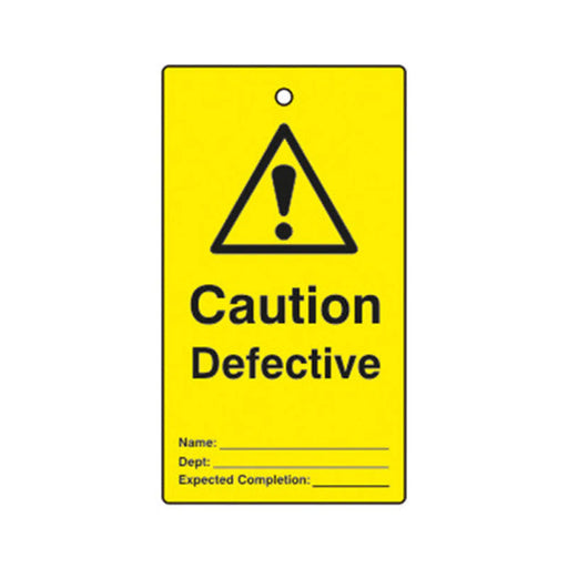 Centurion 'Caution Defective' Lockout Tag (Single Sided, 10 Pack)