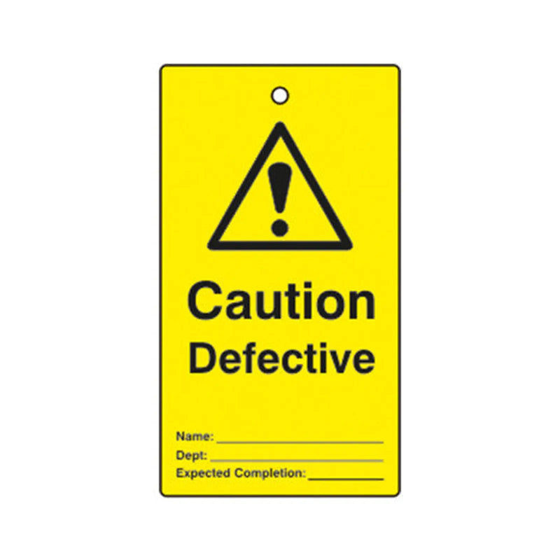 Centurion 'Caution Defective' Lockout Tag (Single Sided, 10 Pack)