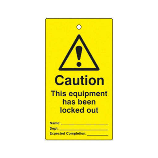Centurion 'Caution This Equipment Has Been Locked Out' Lockout Tag (Single Sided, 10 Pack)