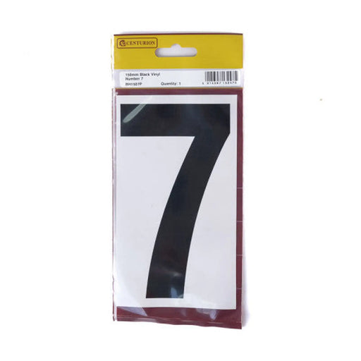Centurion 150mm Black Self Adhesive Vinyl Number 7 - Pack of 5