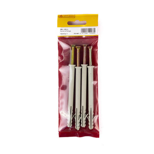 Centurion M8 x 100mm Screw In Frame Fixings (Pack of 4) - Pack of 5