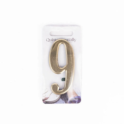 Centurion 3" Gold Effect Numeral 9 - Pack of 5