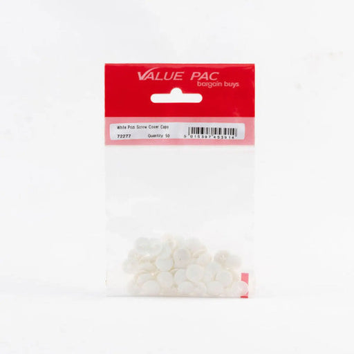 Centurion White Pozi Screw Cover Caps (Pack of 50) - Pack of 10