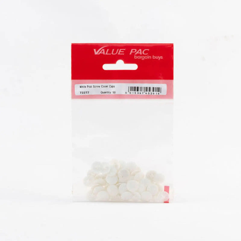 Centurion White Pozi Screw Cover Caps (Pack of 50) - Pack of 10
