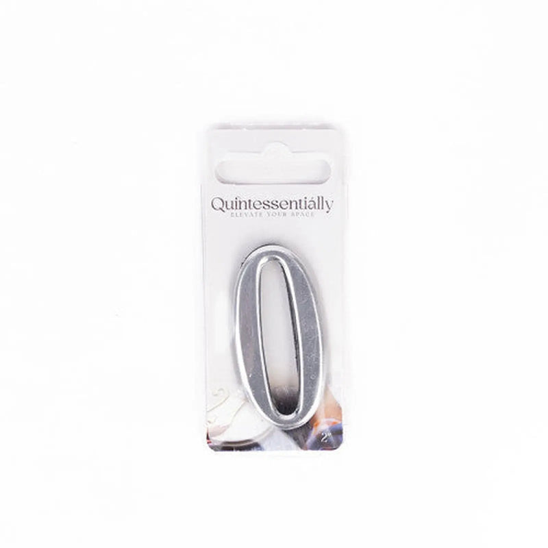 Centurion 2" Silver Effect Numeral 0 - Pack of 5