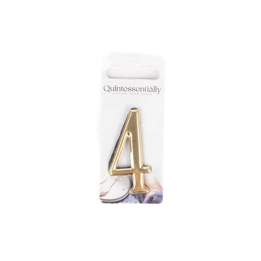 Centurion 2" Gold Effect Numeral 4 - Pack of 5