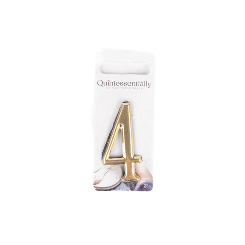 Centurion 2" Gold Effect Numeral 4 - Pack of 5