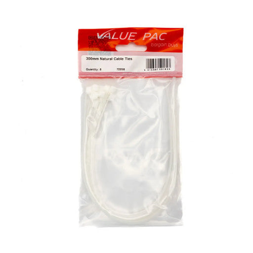 Centurion 300mm Natural Cable Ties - Pack of 10
